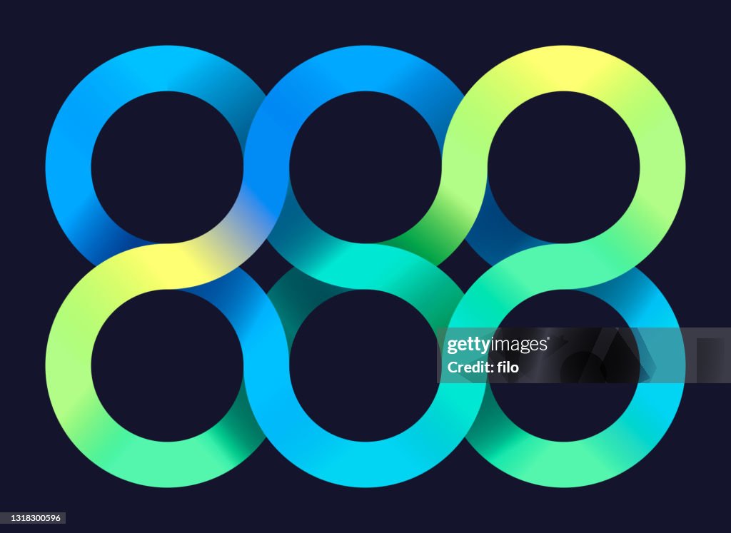 Elemento de design abstrato de loops infinitos