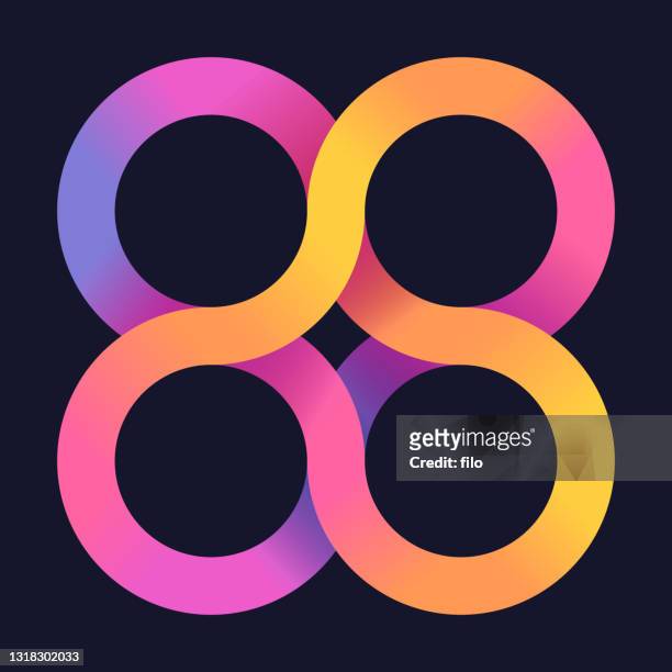 infinite loops abstract design element - line drawing activity stock illustrations