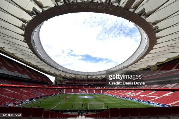 General view inside the stadium prior to the La Liga Santander match between Atletico de Madrid and C.A. Osasuna at Estadio Wanda Metropolitano on...