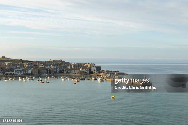 landscape of st ives, cornwall, united kingdom - fishing village stock pictures, royalty-free photos & images