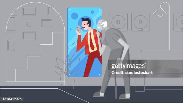 88 Person Looking In Mirror Cartoon High Res Illustrations - Getty Images