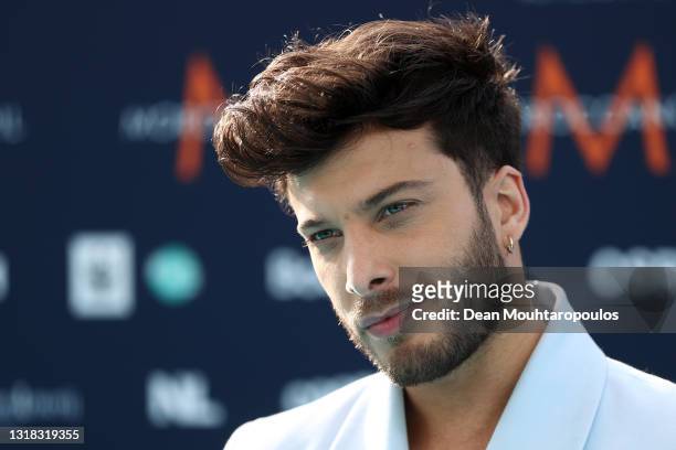 Blas Cantó of Spain arrives at the 65th Eurovision Song Contest held at Rotterdam Ahoy on May 16, 2021 in Rotterdam, Netherlands.
