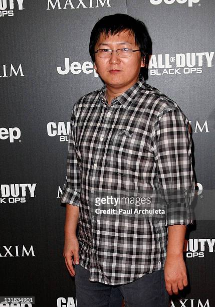 Actor Masi Oka arrives at the Jeep, Maxim and Call Of Duty Black Ops celebration of the Maximum Warrior Launch at SupperClub Los Angeles on December...