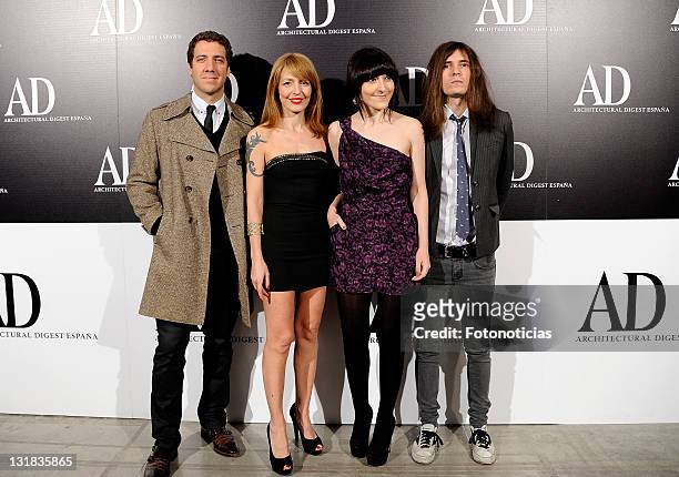 Members of the band 'Dover' attend 'AD Arquitectural and Design Awards' 2011 at the Real Fabrica de Tapices on March 9, 2011 in Madrid, Spain.