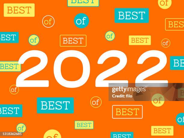 best of 2022 new year year in review background - best in show stock illustrations