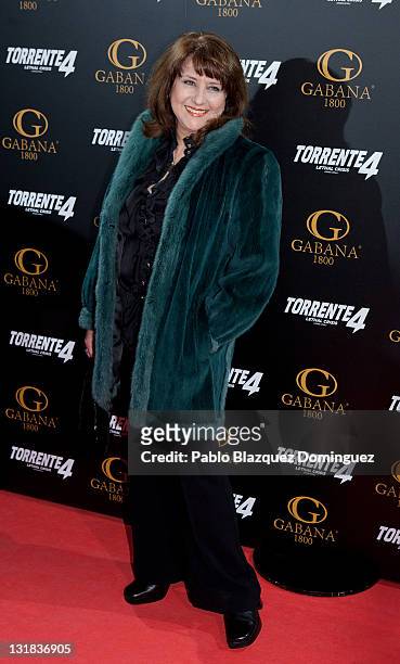 Spanish actress Soledad Mallol attends 'Torrente 4' premiere at Capitol Cinema on March 9, 2011 in Madrid, Spain.