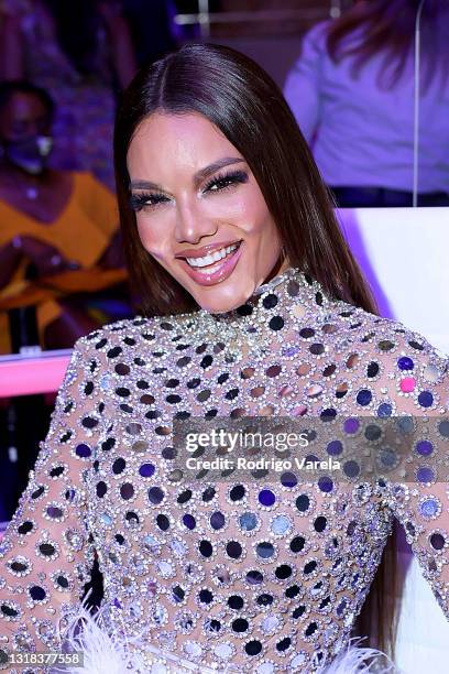 Selection Committee member Zuleyka Rivera attends the Miss Universe 2021 Pageant at Seminole Hard Rock Hotel & Casino on May 16, 2021 in Hollywood,...