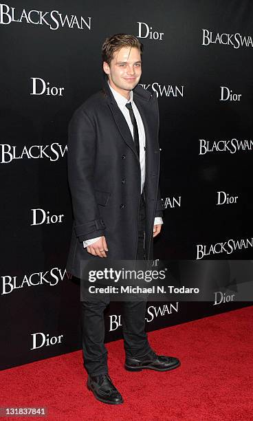 Sebastian Stan attends the New York Premiere of "Black Swan" at the Ziegfeld Theatre on November 30, 2010 in New York City.