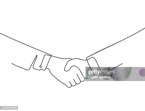 greetings - handshake abstract stock illustrations