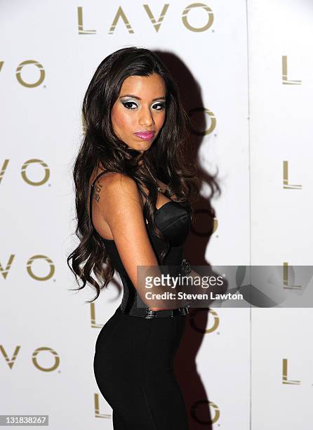 Adult film actress/television personality Lupe Fuentes arrives to host 'ILoveLupe.com' at the Lavo Restaurant & Nightclub at The Palazzo on January...