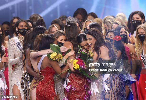 Miss Mexico Andrea Meza is crowned Miss Universe 2020 onstage at the 69th Miss Universe competition at Seminole Hard Rock Hotel & Casino on May 16,...