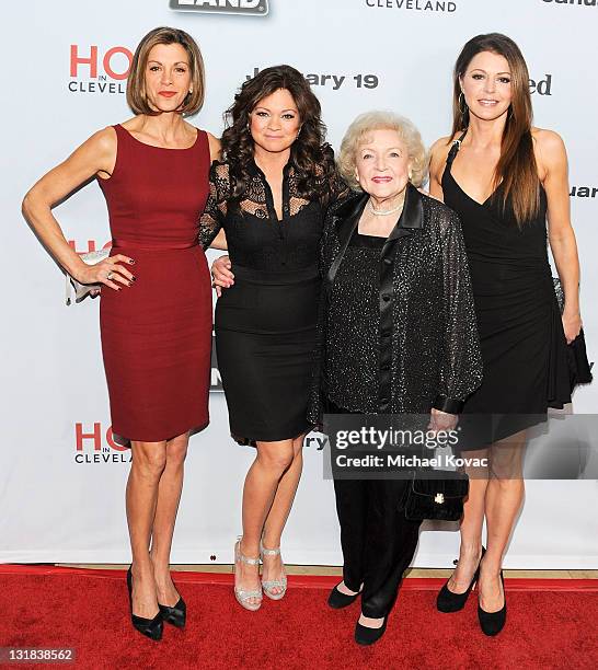 Actresses Wendie Malick, Valerie Bertinelli, Betty White, and Jane Leeves attend TV Land's "Hot In Cleveland" And "Retired At 35" Premiere Party at...