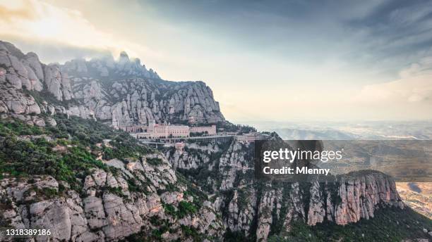 montserrat monastery barcelona catalonia spain - monserrat mountain stock pictures, royalty-free photos & images
