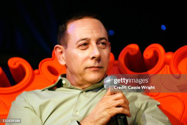 Actor Paul Reubens speaks onstage at the 2011 SXSW Music, Film + Interactive Festival Comedy Death-Ray Radio With Scott Aukerman - Live Podcast...