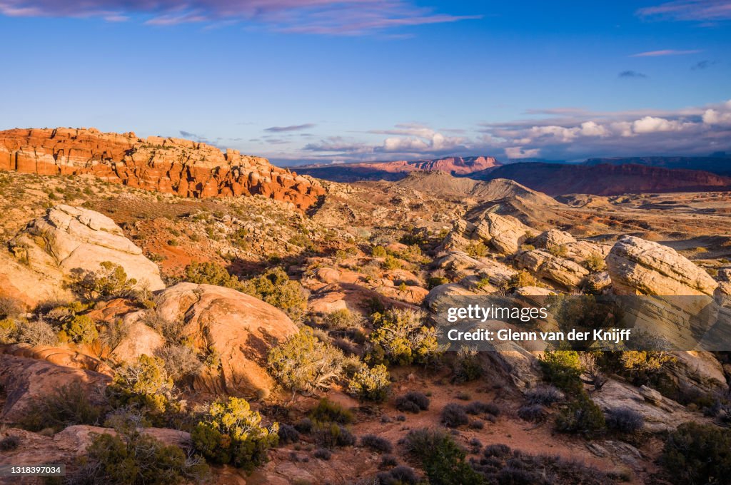Late afternoon at Salt Valley Overlook, Arches National Park