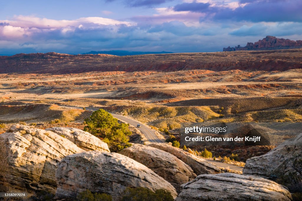 Late afternoon at Salt Valley Overlook, Arches National Park