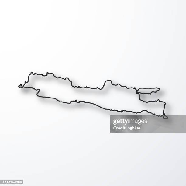 Java Map Simple Outline Java Map Black Outline With Shadow On White Background High-Res Vector ...