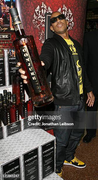 Chris "Ludacris" Bridges Hosts Conjure Cognac Bottle Signing at Liquor Bank on December 3, 2010 in Los Angeles, California.