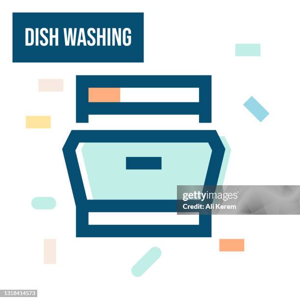ilustrações, clipart, desenhos animados e ícones de ícone de lavagem de pratos - detergente de lava louças