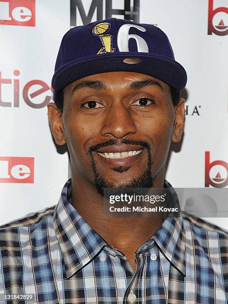 Lakers basketball player Ron Artest attends the Ribbon Cutting Ceremony for the Bay Cities Kitchens Grand Opening at Bay Cities Kitchens and...