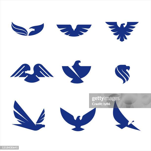 eagle icon - hawk stock-grafiken, -clipart, -cartoons und -symbole