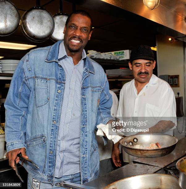 Dwight "Doc" Gooden appears as a guest chef at Sofrito on December 14, 2010 in New York City.