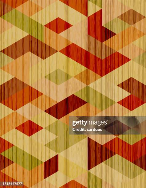 seamless wood textured geometric pattern - flooring samples stock illustrations