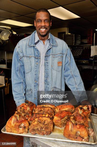 Dwight "Doc" Gooden appears as a guest chef at Sofrito on December 14, 2010 in New York City.