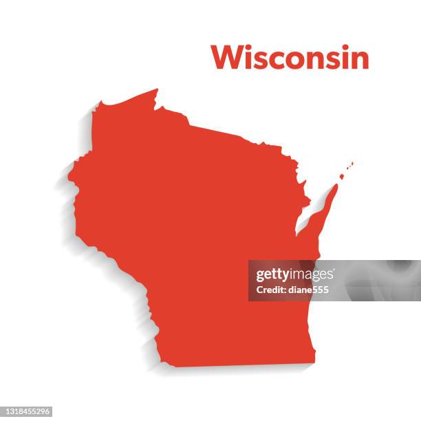 u.s state with capital city, wisconsin - wisconsin stock illustrations