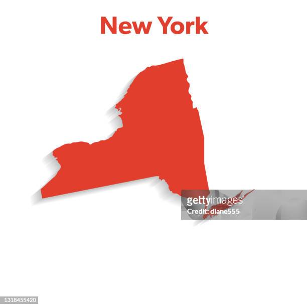 u.s state with capital city, new york - new york state map vector stock illustrations