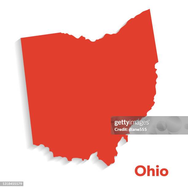 u.s state with capital city, ohio - ohio stock illustrations