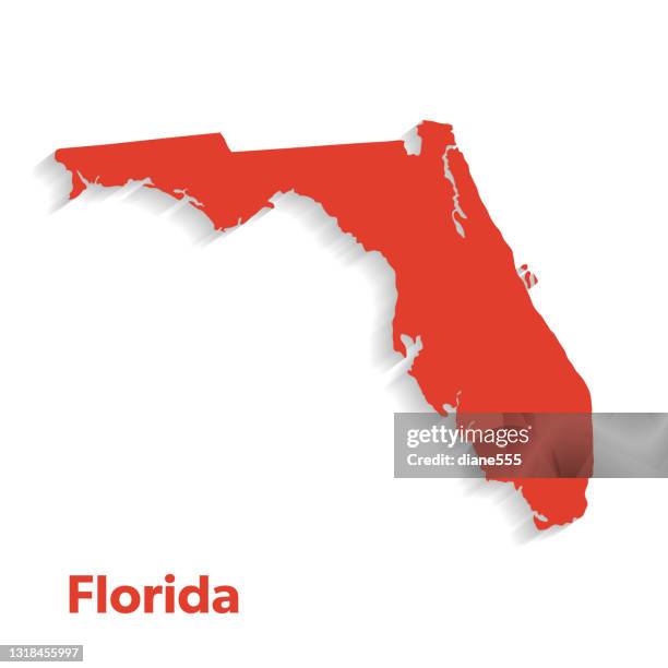 u.s state with capital city, florida - florida us state stock illustrations
