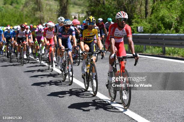Natnael Teweldemedhin Berhane of Eritrea and Team Cofidis & Paul Martens of Germany and Team Jumbo - Visma during the 104th Giro d'Italia 2021, Stage...