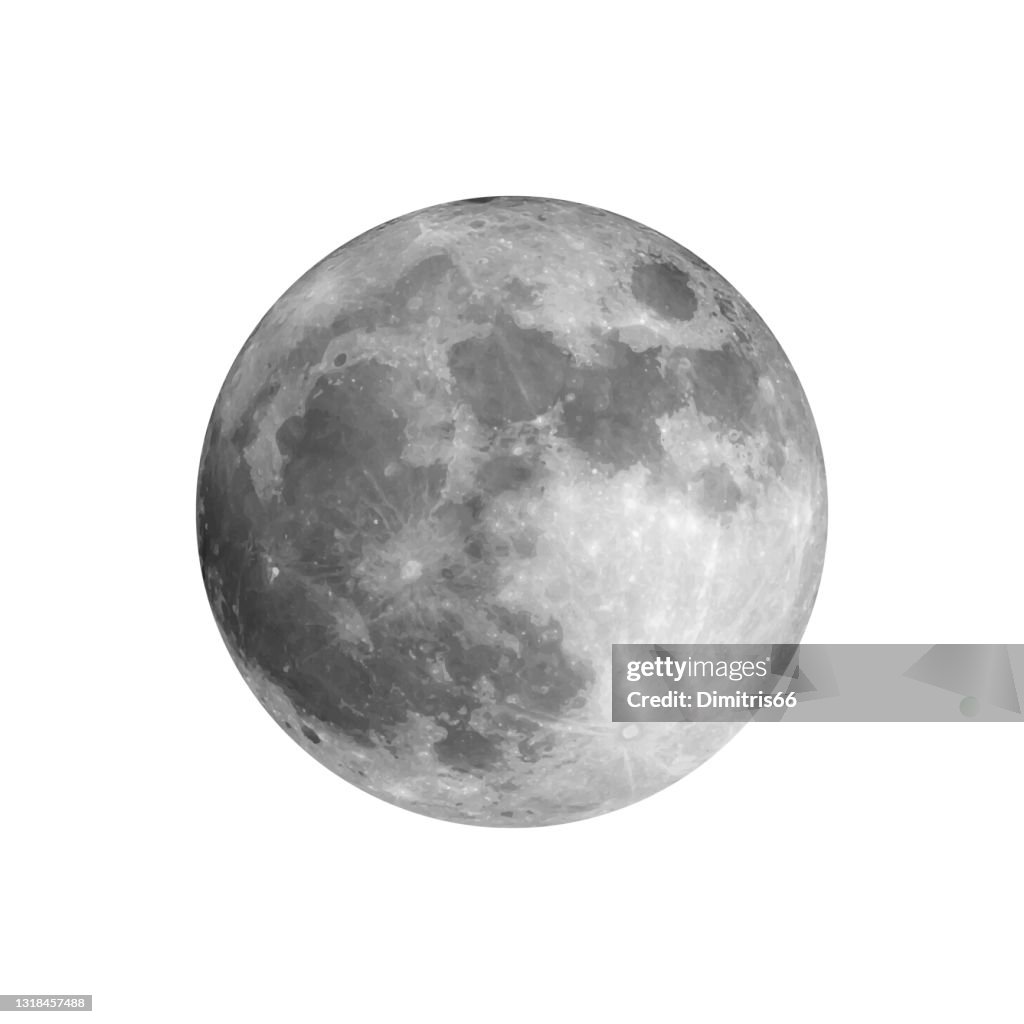 Realistische volle maan