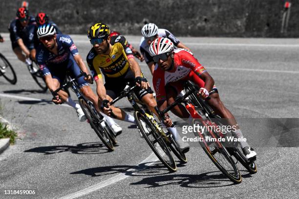 Paul Martens of Germany and Team Jumbo - Visma & Natnael Teweldemedhin Berhane of Eritrea and Team Cofidis during the 104th Giro d'Italia 2021, Stage...