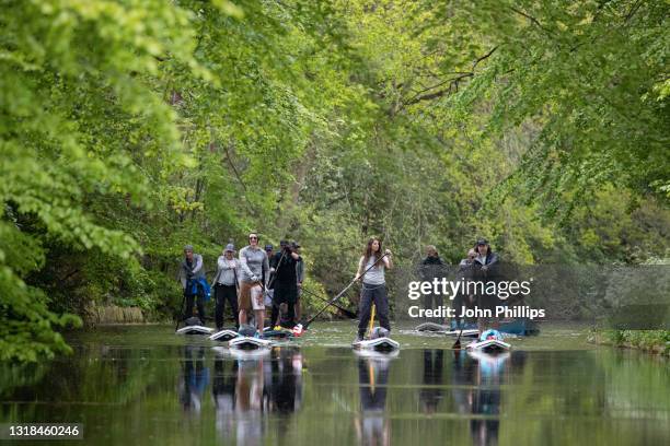 Matthew Wright, James Phelps, Dean Stockton, Ben Bowers, Amy Voce, Charley Boorman, Damon Hill, James Haskell and Chloe Madeley during the start of...