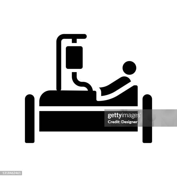 intensive care icon, vector symbol illustration. - doctors office no people stock illustrations