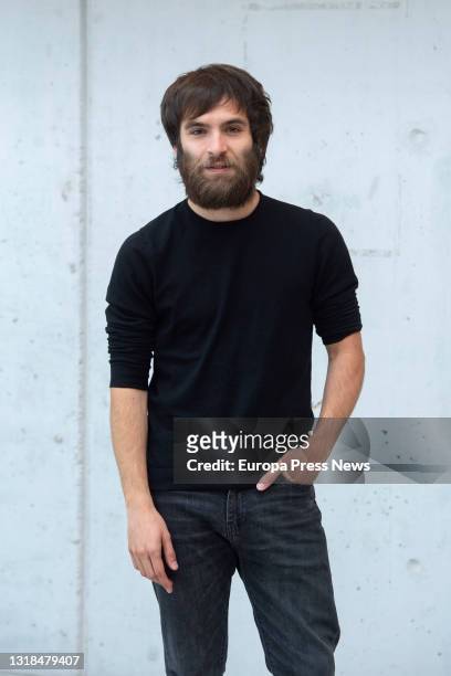 The actor Ricardo Gomez poses during an interview for Europa Press in which he has presented 'The Pillowman' in the Canal theaters, on 17 May, 2021...