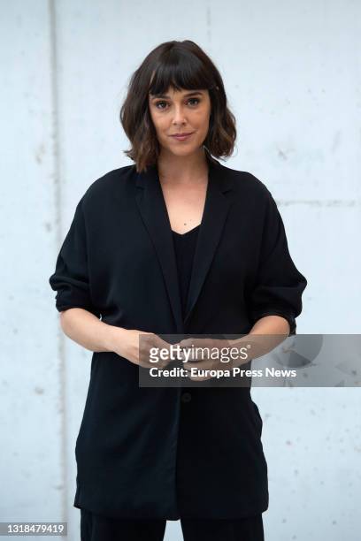 Actress Belen Cuesta poses during an interview for Europa Press in which she presented 'The Pillowman' at the Canal Theatres, on 17 May, 2021 in...