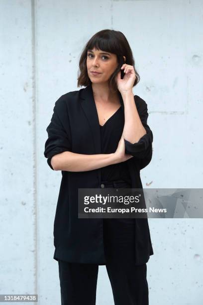 Actress Belen Cuesta poses during an interview for Europa Press in which she presented 'The Pillowman' at the Canal Theatres, on 17 May, 2021 in...