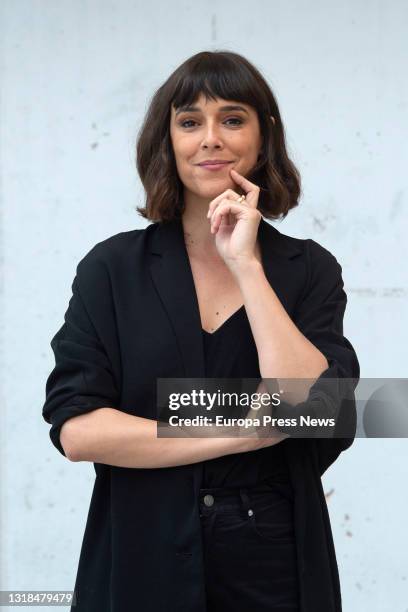 Actress Belen Cuesta poses during an interview for Europa Press in which she presented 'The Pillowman' at the Canal Theatres, on 17 May, 2021 in...