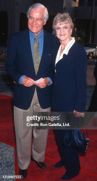 Peter Shaw and Angela Lansbury attend "50 Years In Television" Screening at the Academy Theater in Beverly Hills, California on April 16, 1997.