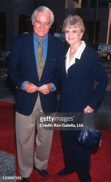 Peter Shaw and Angela Lansbury attend "50 Years In Television" Screening at the Academy Theater in Beverly Hills, California on April 16, 1997.