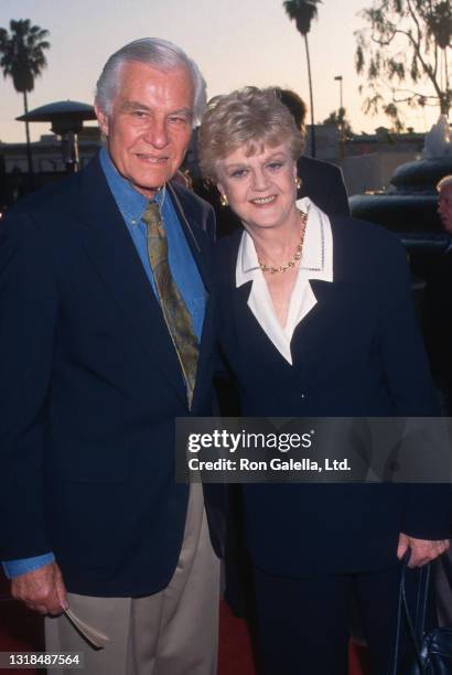 Peter Shaw and Angela Lansbury attend "50 Years In Television" Screening at the Academy Theater in Beverly Hills, California on April 16, 1997.