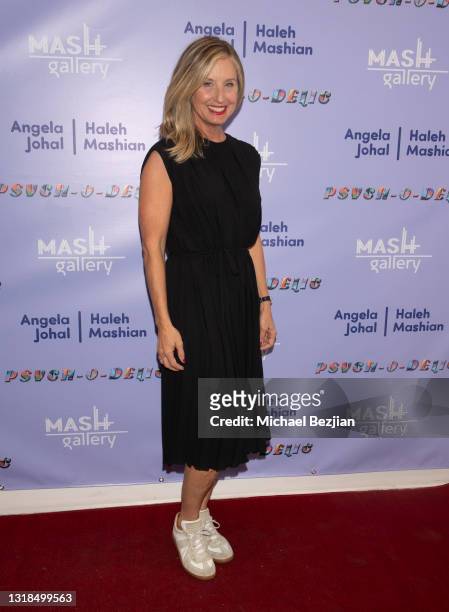 Cathy Konrad attends Mash Gallery “Psych-O-Delic” By Angela Johal & Haleh Mashian, Red Carpet Art Exhibition Opening on May 15, 2021 in Los Angeles,...
