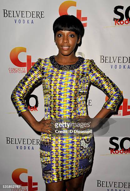 Dawn Richard of Dirty Money attends the 5th anniversary and re-launch of Concreteloop.com at Hiro Ballroom at The Maritime Hotel on November 11, 2010...