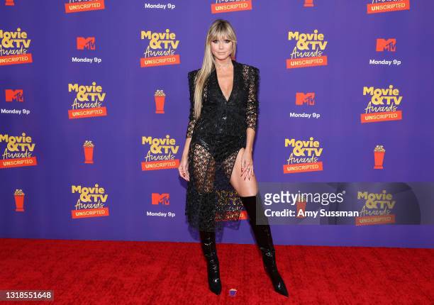 In this image released on May 17, Heidi Klum attends the 2021 MTV Movie & TV Awards: UNSCRIPTED in Los Angeles, California.