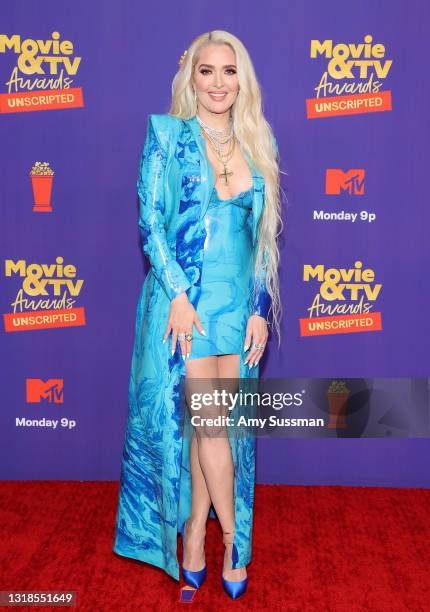 In this image released on May 17, Erika Jayne attends the 2021 MTV Movie & TV Awards: UNSCRIPTED in Los Angeles, California.