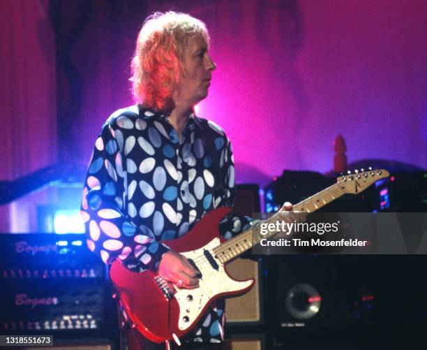 Brad Whitford of Aerosmith performs at Shoreline Amphitheatre on October 16, 1997 in Mountain View, California.