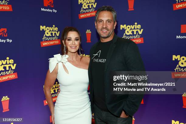 In this image released on May 17, Kyle Richards and Mauricio Umansky attend the 2021 MTV Movie & TV Awards: UNSCRIPTED in Los Angeles, California.